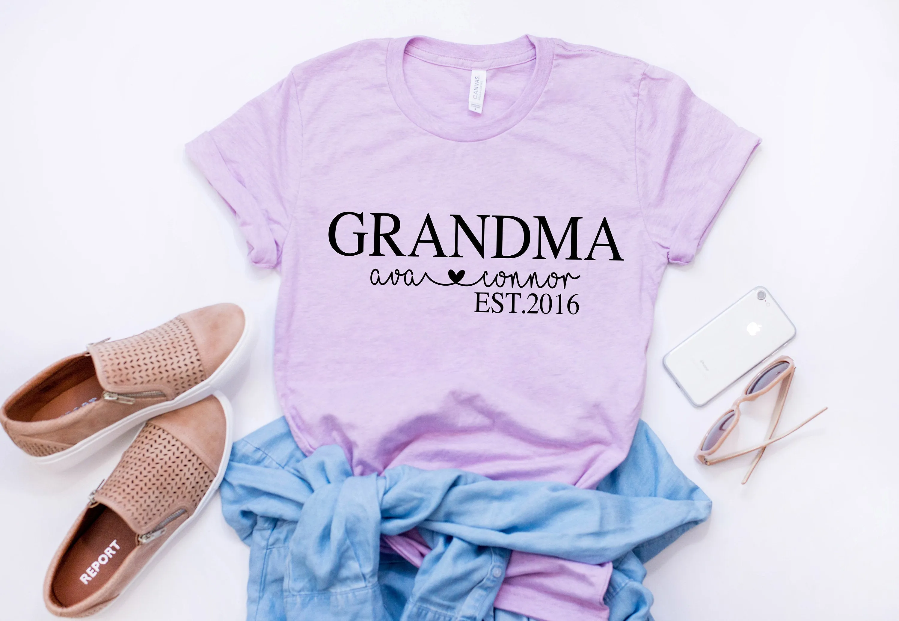 Custom gift from grandchildren, Mothers day gift, Birthday gift for grandma, Proud Grandma shirt, Woman's shirt, Gift for Mother's day