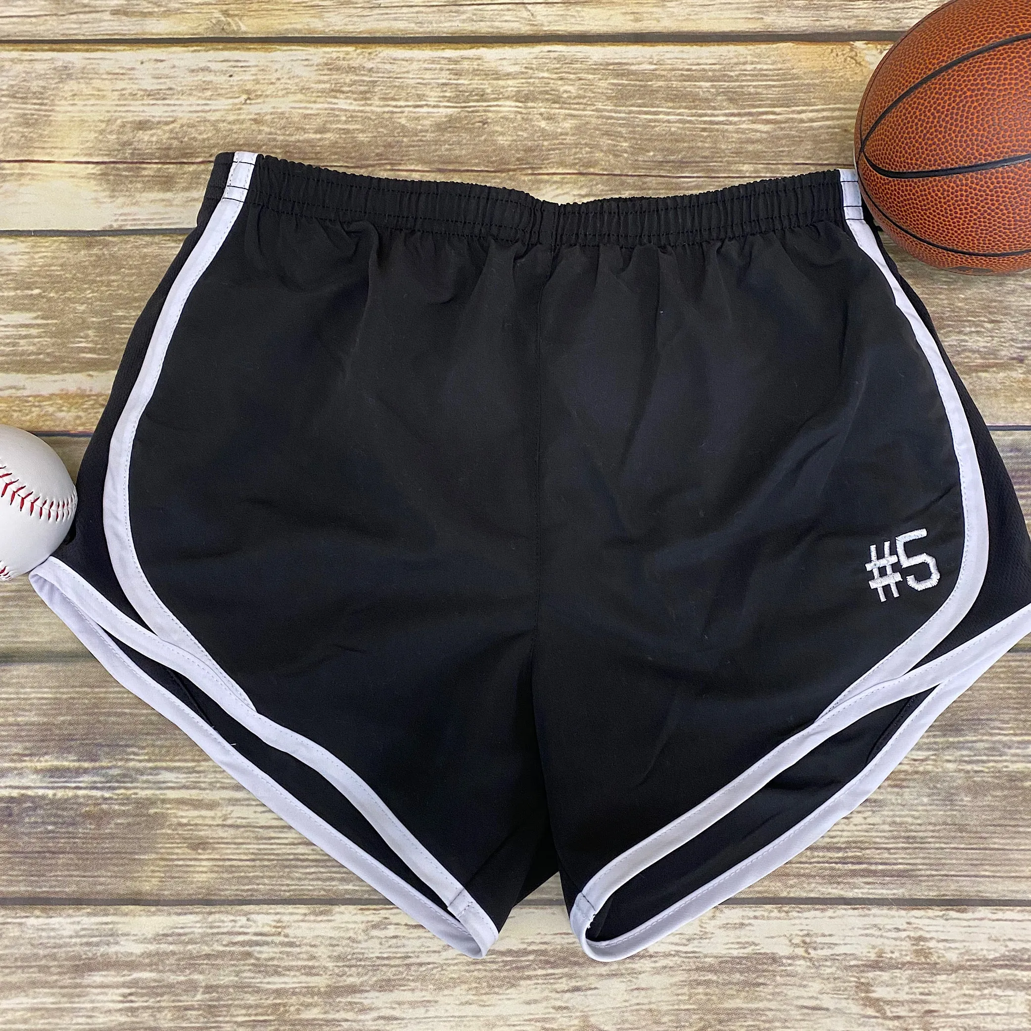 Custom Jersey Number Athletic Shorts