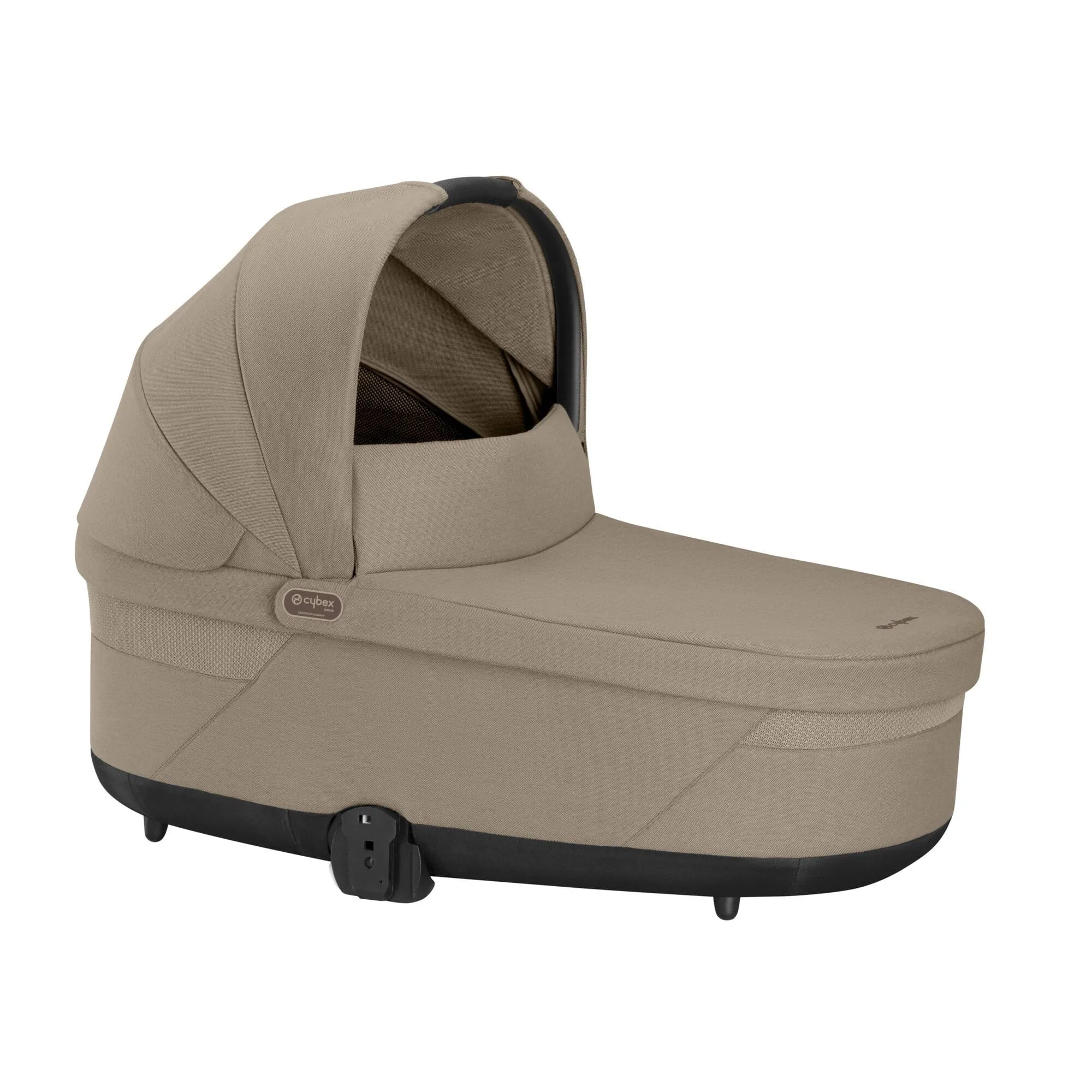 Cybex Balios S Lux Black Frame and Carrycot - Almond Beige