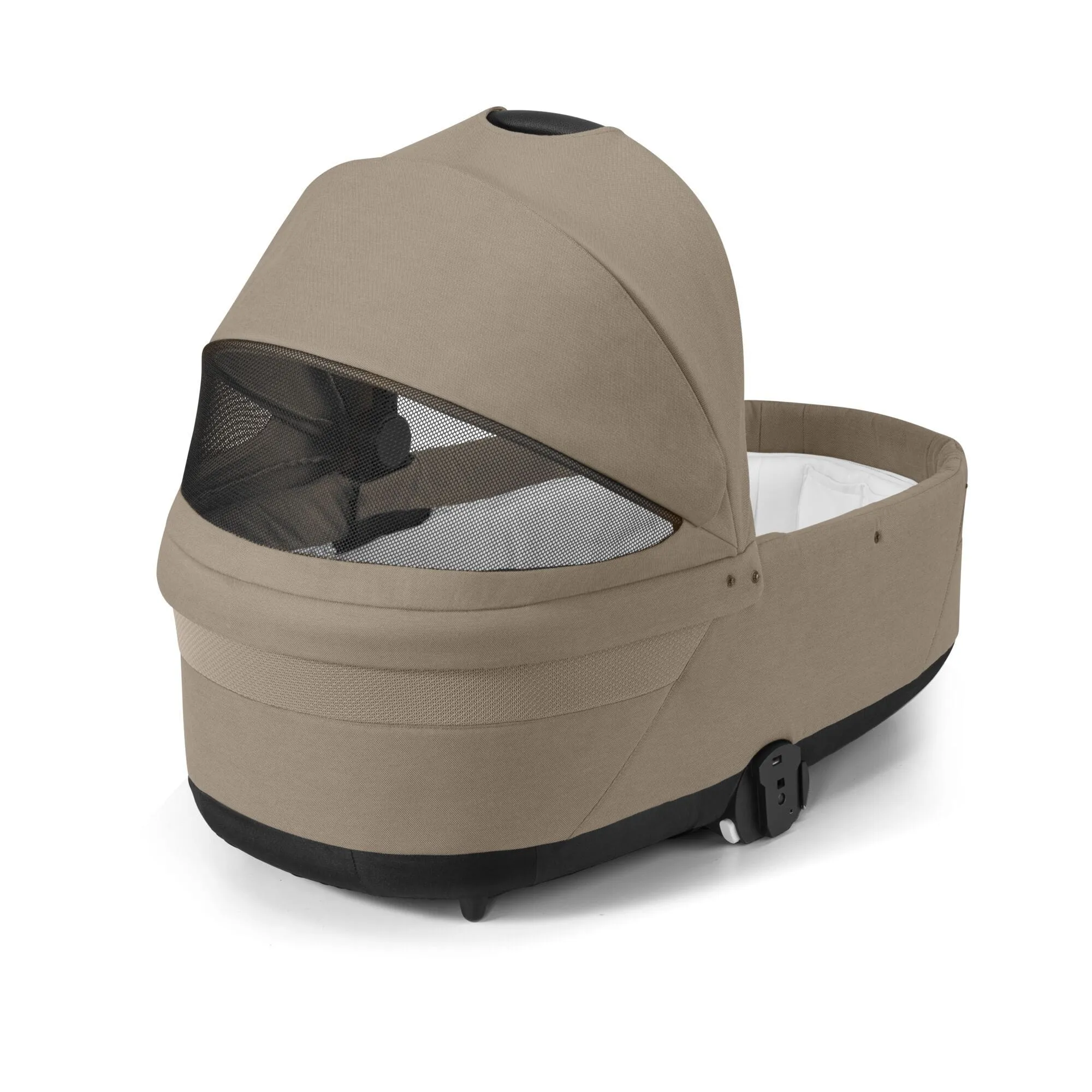 Cybex Balios S Lux Black Frame and Carrycot - Almond Beige