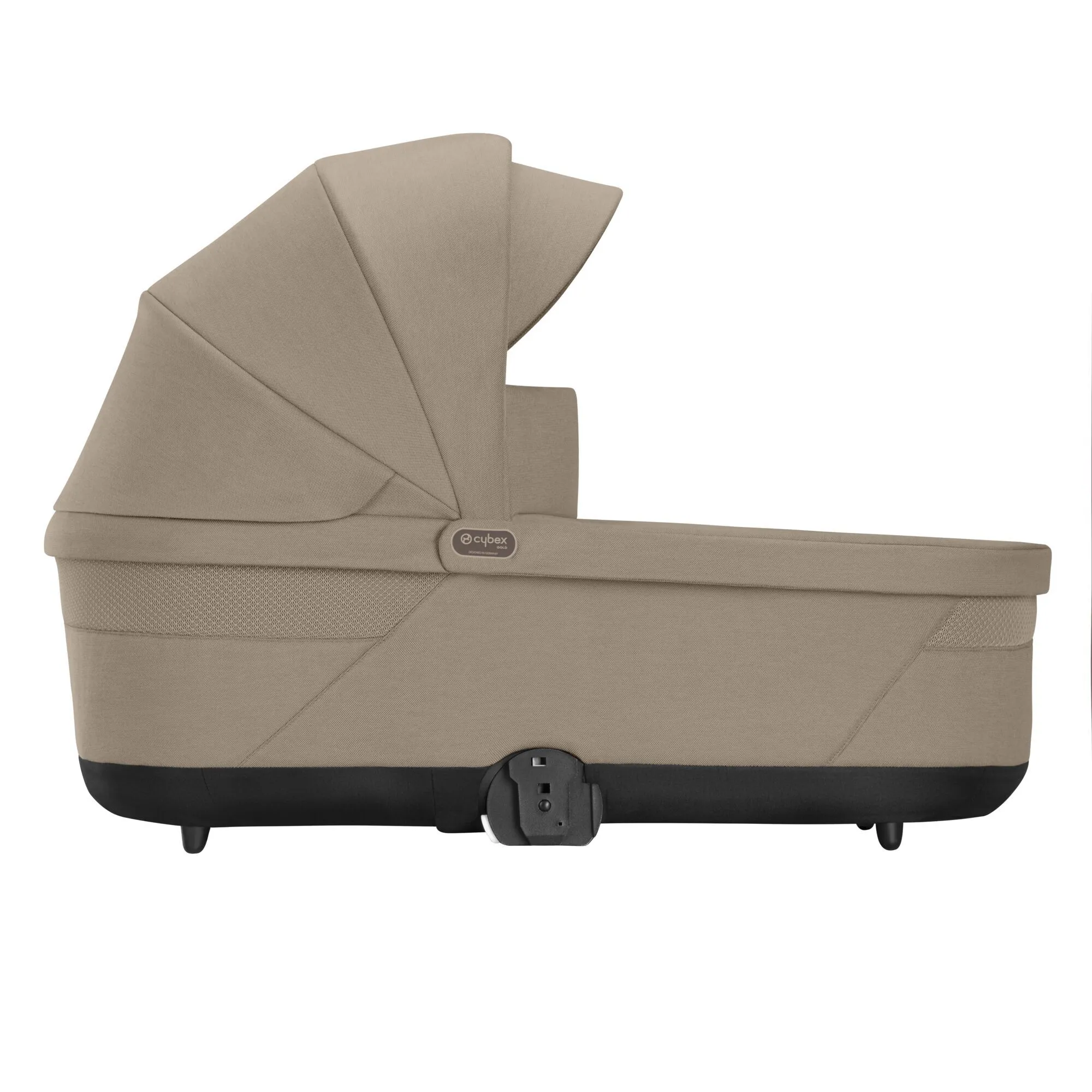 Cybex Balios S Lux Black Frame and Carrycot - Almond Beige