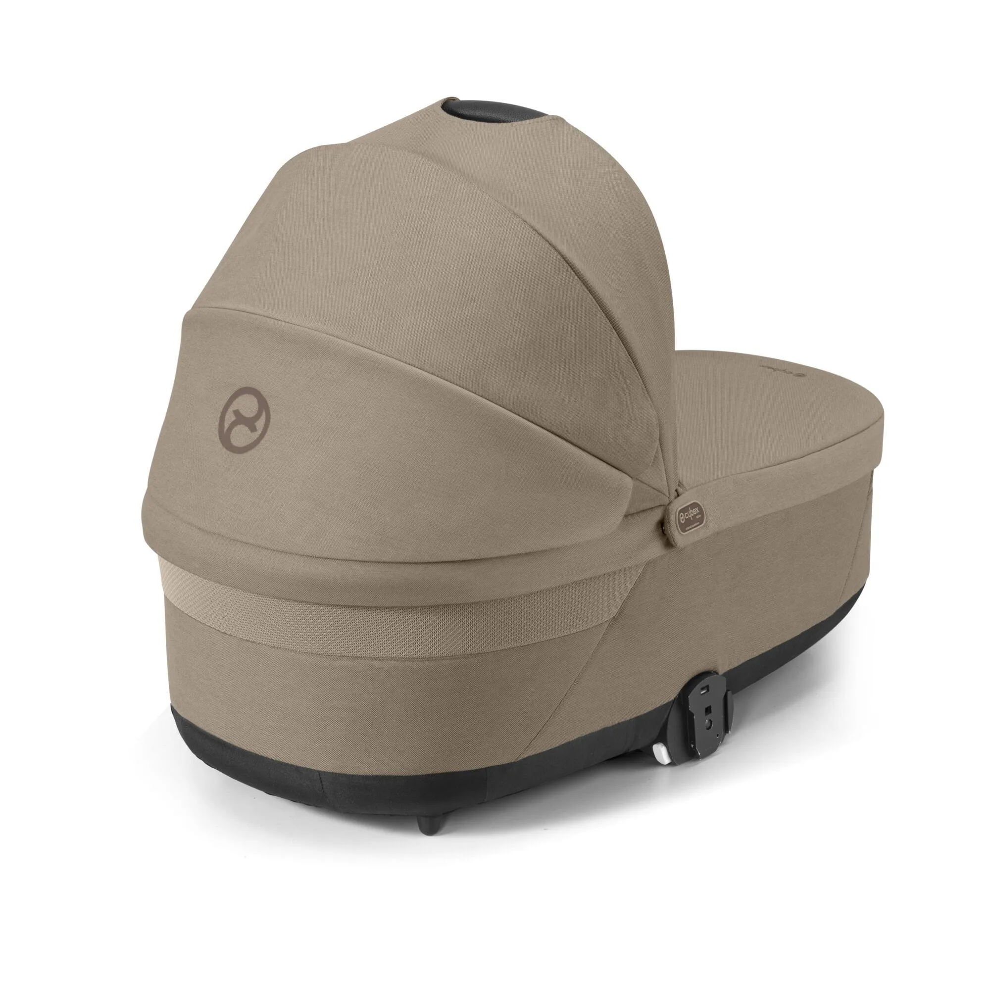 Cybex Balios S Lux Black Frame and Carrycot - Almond Beige