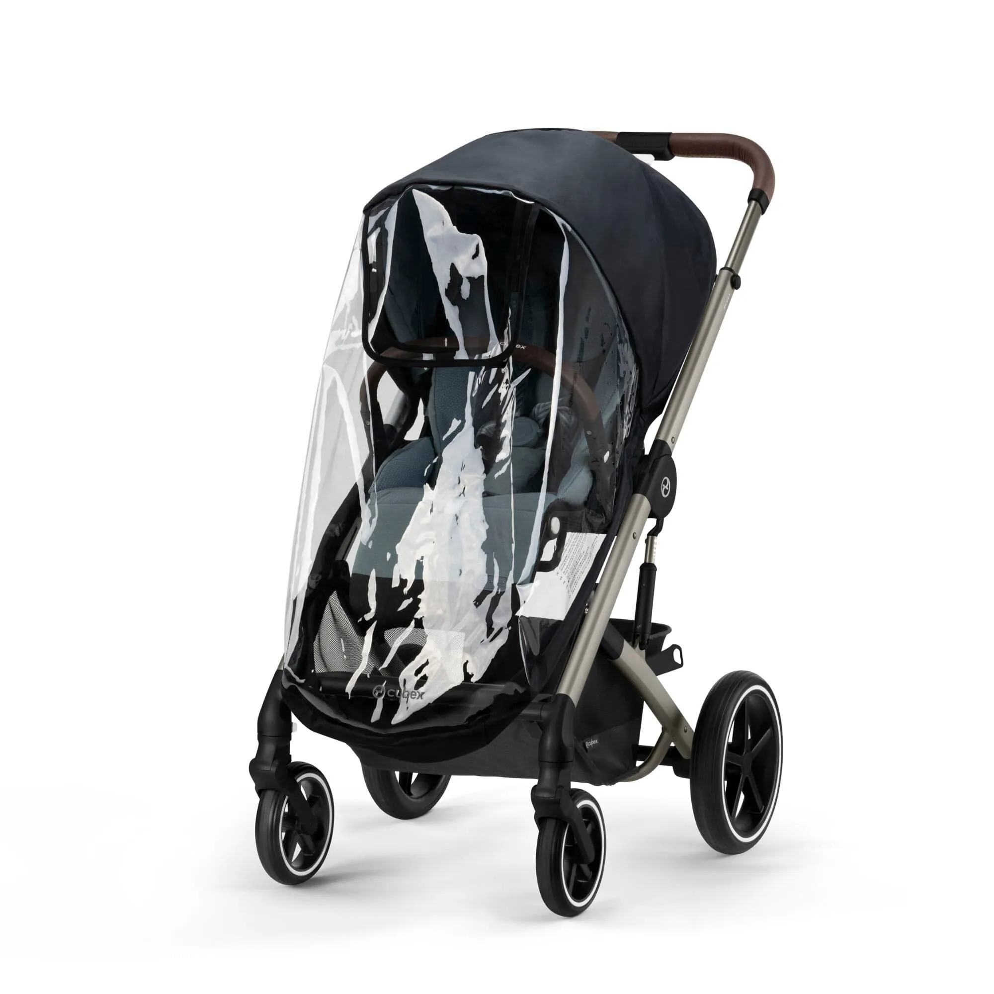 Cybex Balios S Lux Silver Frame and Carrycot - Ocean Blue