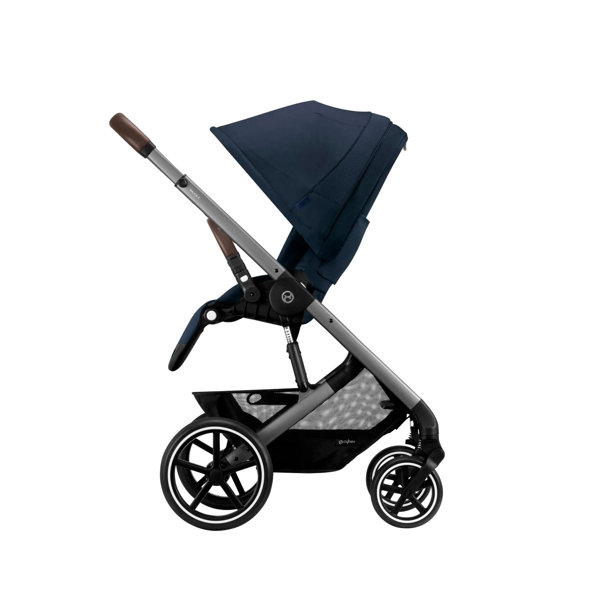 Cybex Balios S Lux Silver Frame and Carrycot - Ocean Blue