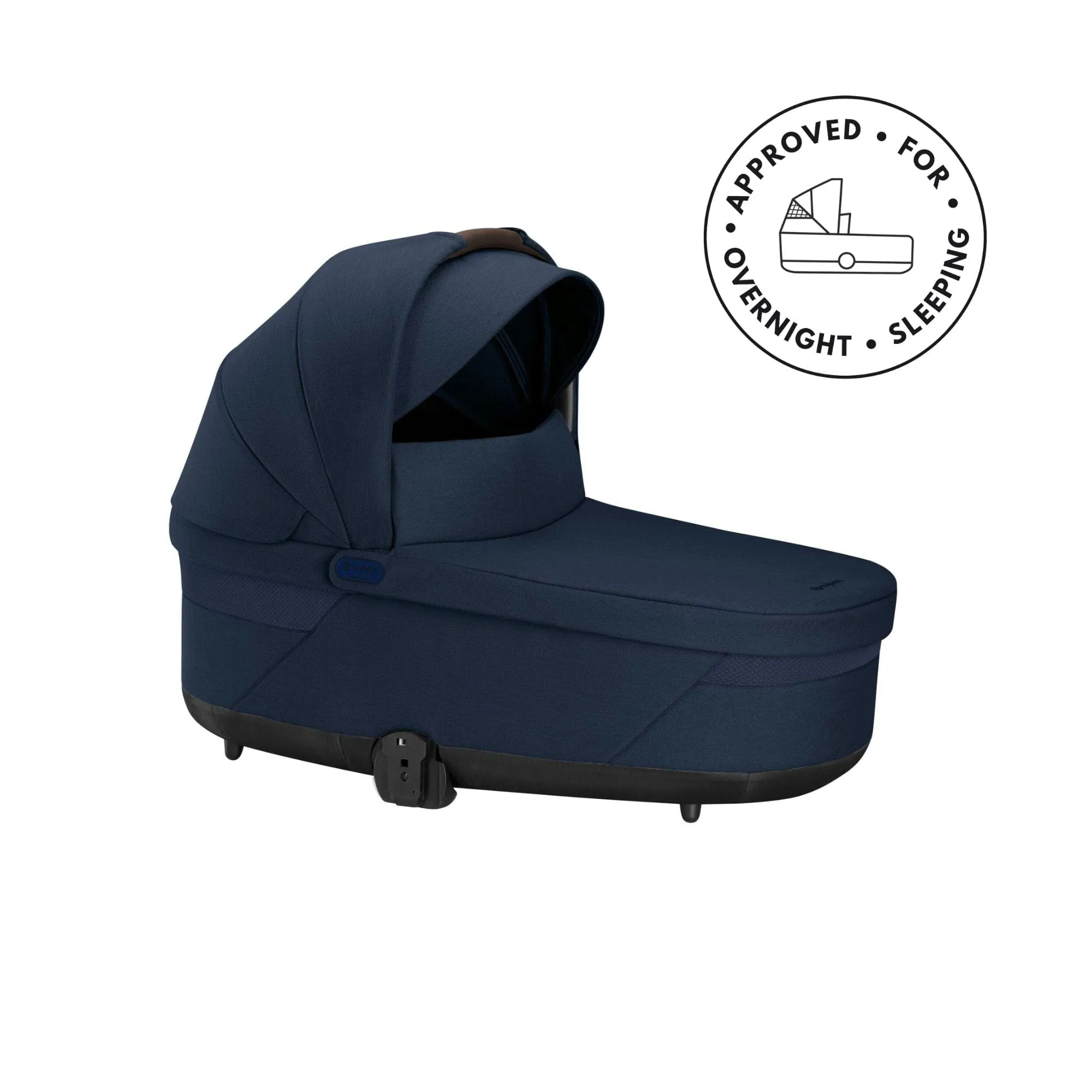 Cybex Balios S Lux Silver Frame and Carrycot - Ocean Blue