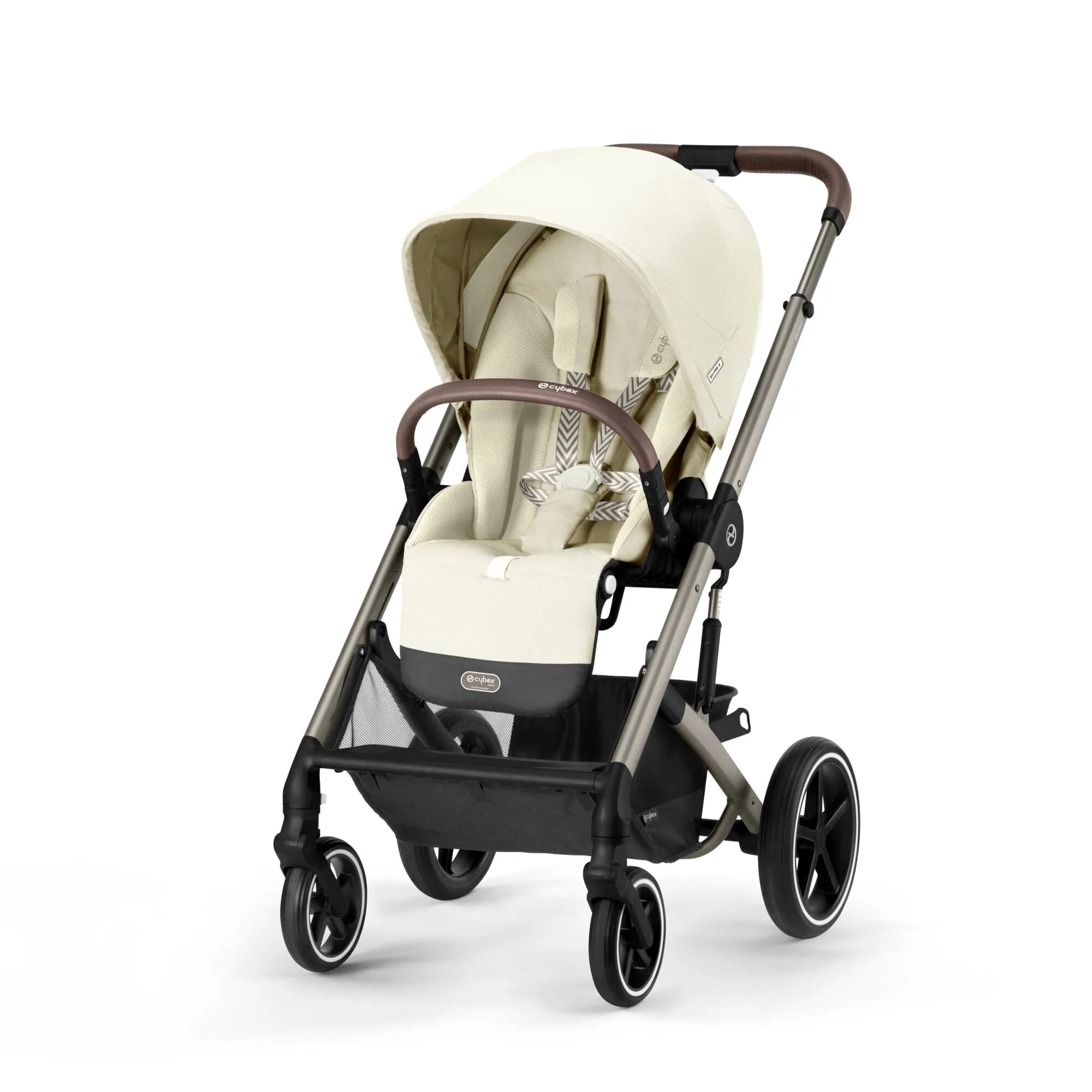 Cybex Balios S Lux Taupe Frame and Carrycot - Seashell Beige