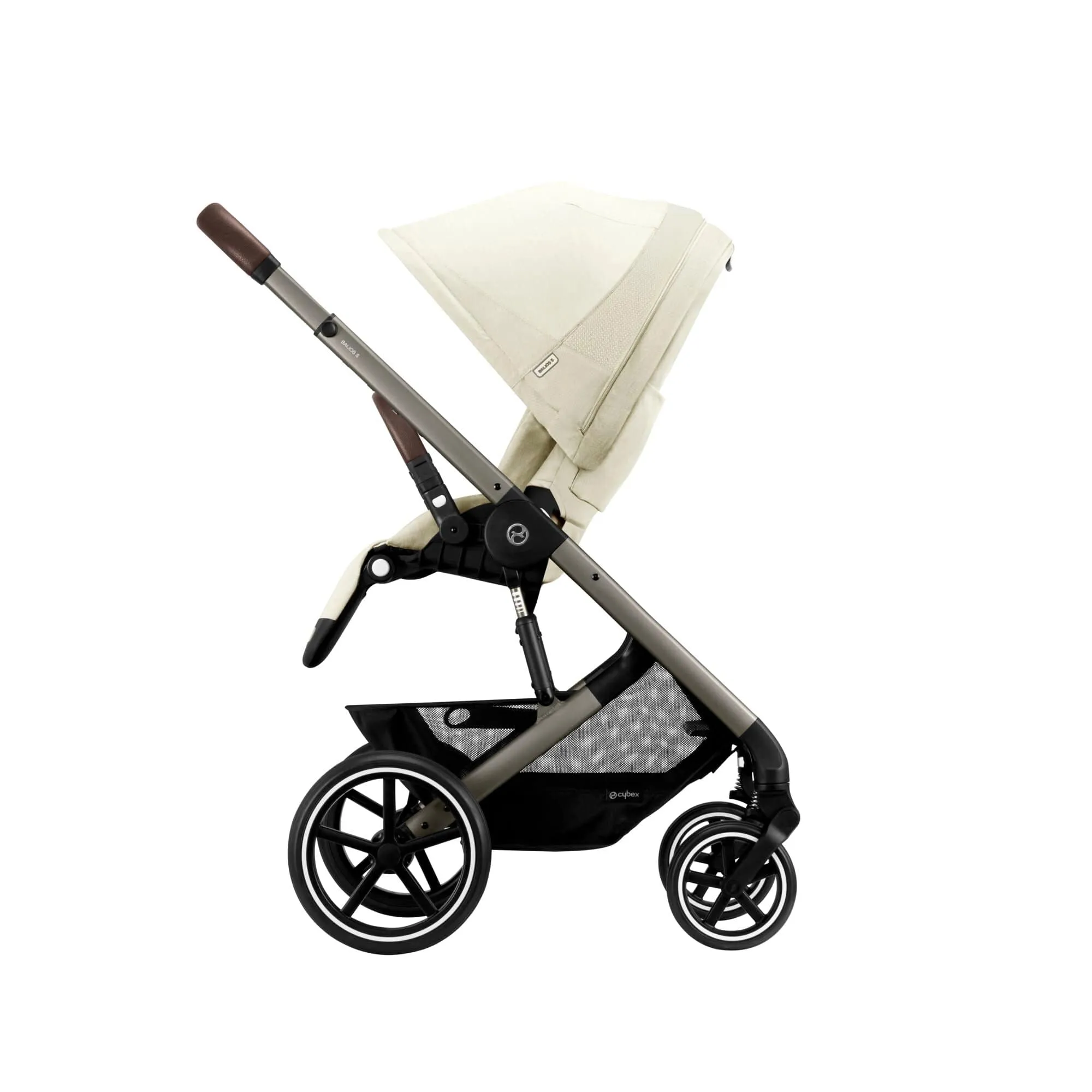 Cybex Balios S Lux Taupe Frame and Carrycot - Seashell Beige