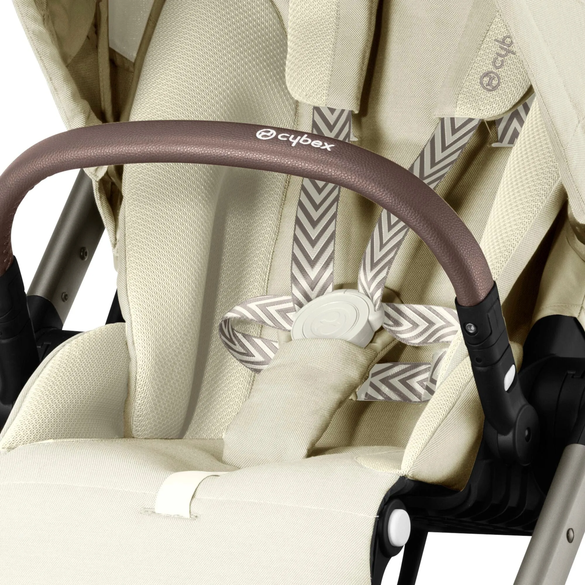 Cybex Balios S Lux Taupe Frame and Carrycot - Seashell Beige