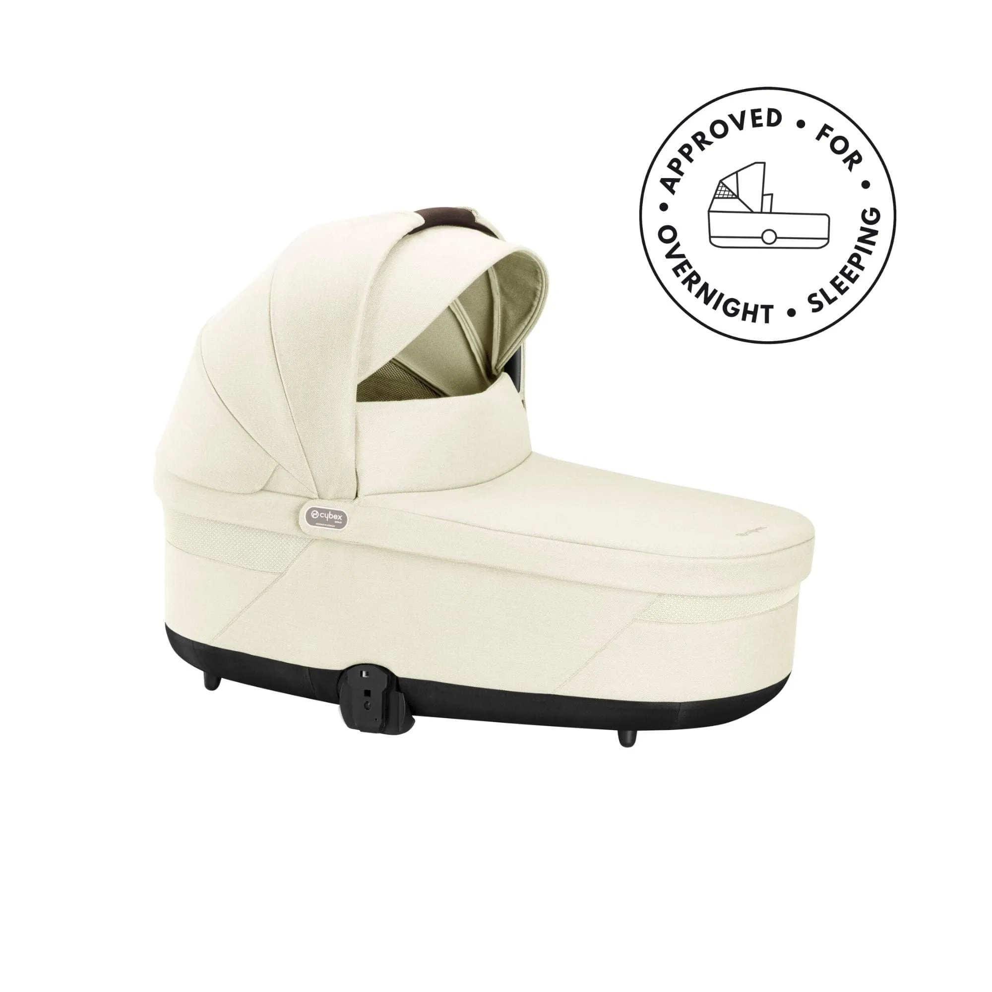 Cybex Balios S Lux Taupe Frame and Carrycot - Seashell Beige