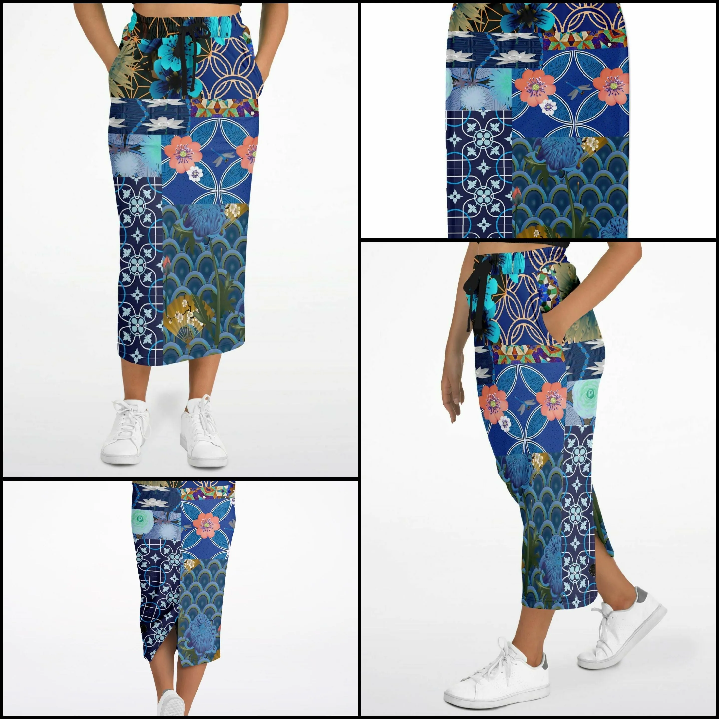 Dahlia Lama Eco-Poly Long Pocket Skirt