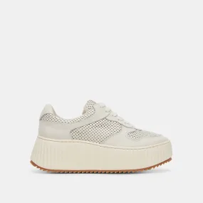 DAISHA SNEAKERS WHITE PERFORATED LEATHER