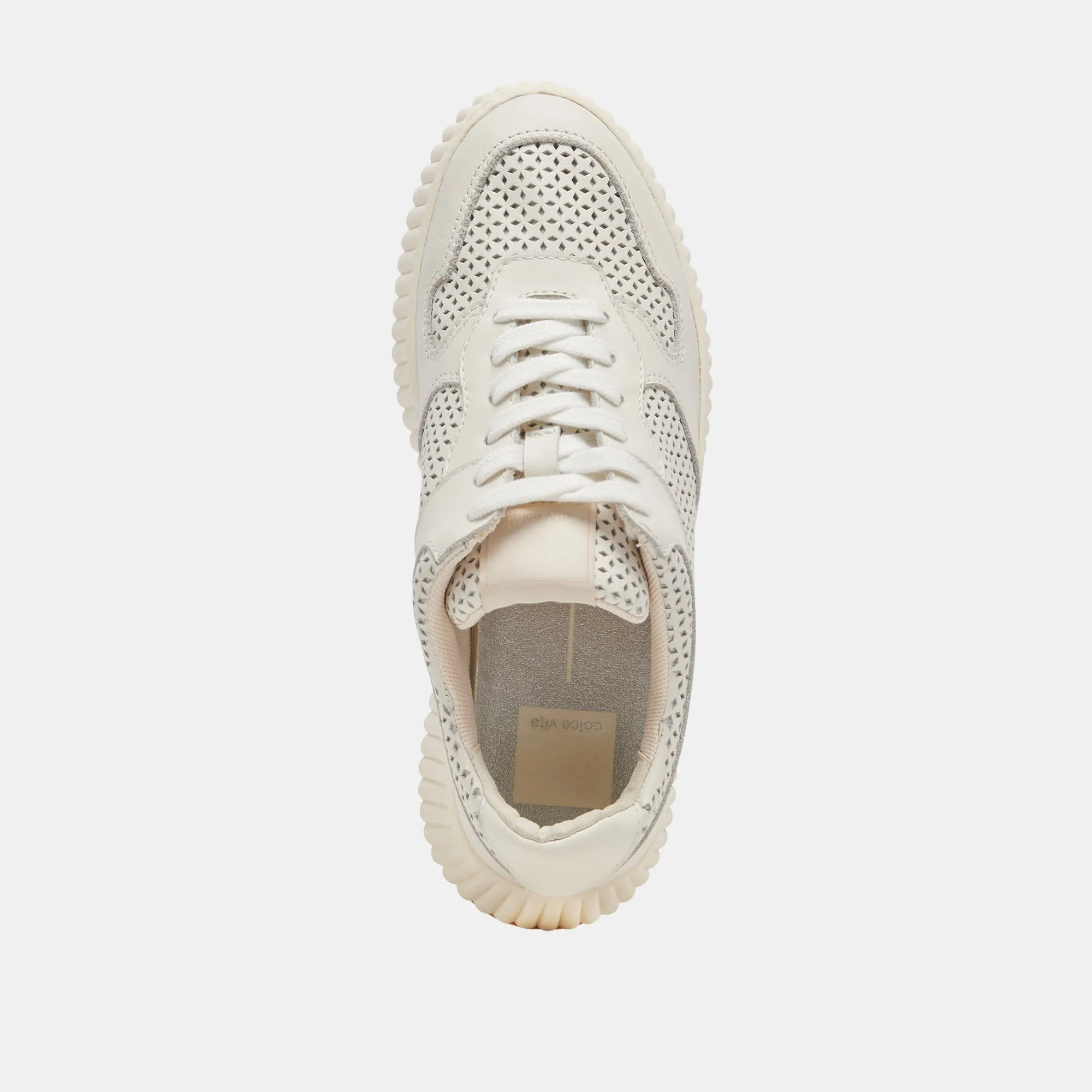 DAISHA SNEAKERS WHITE PERFORATED LEATHER