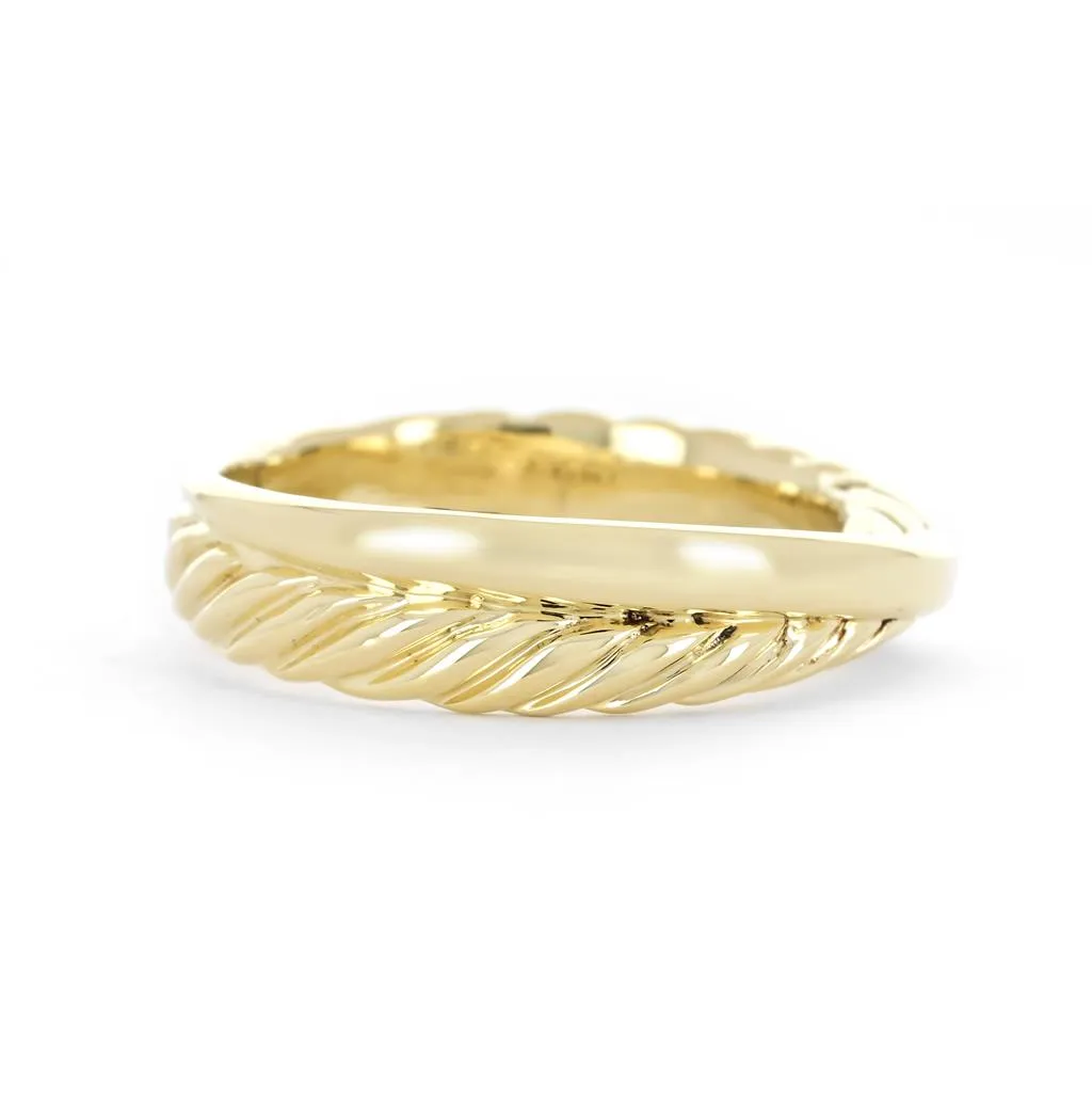 David Yurman Crossover Ring,18K Yellow Gold, Size 7