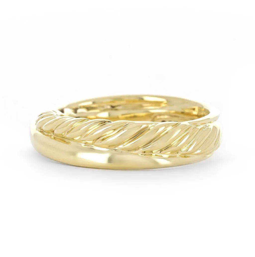 David Yurman Crossover Ring,18K Yellow Gold, Size 7