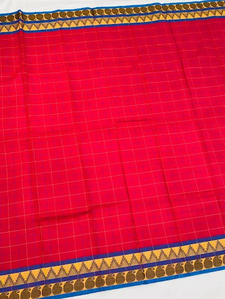 Dazzling Pink Color Pure Sungudi Cotton Saree With Woven Border