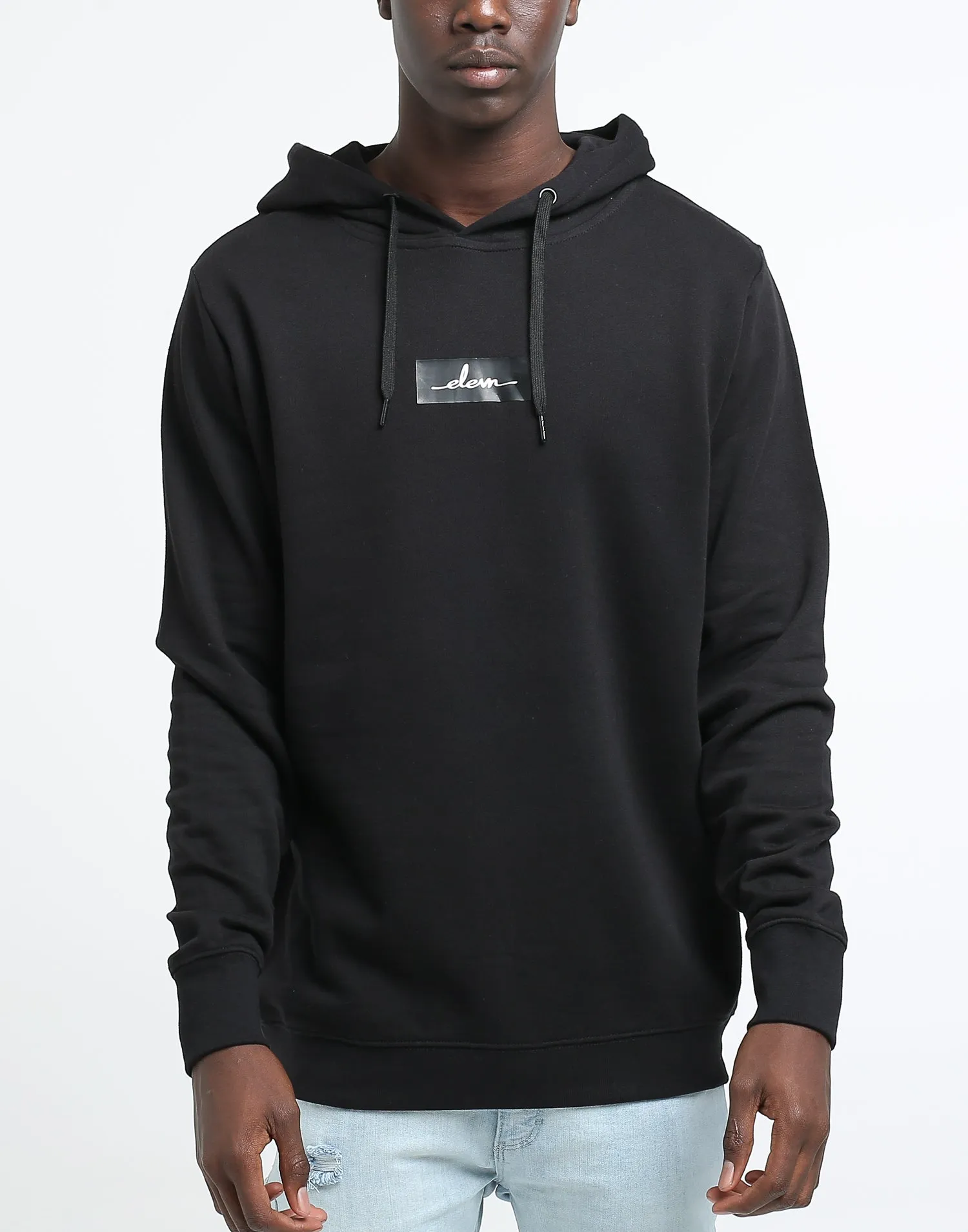 Elevn Script Box Hoodie Black