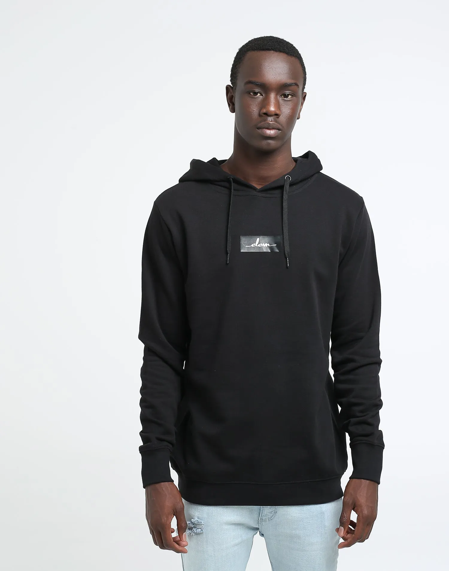 Elevn Script Box Hoodie Black