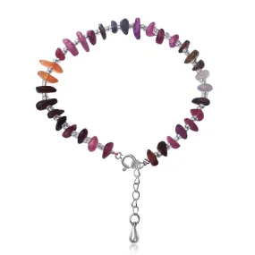 Emotional Healing Rainbow Chakra Tourmaline Bracelet for Self Love