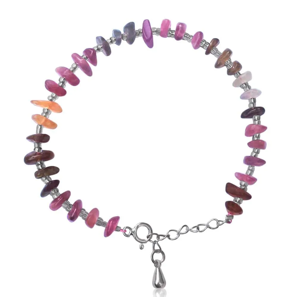 Emotional Healing Rainbow Chakra Tourmaline Bracelet for Self Love