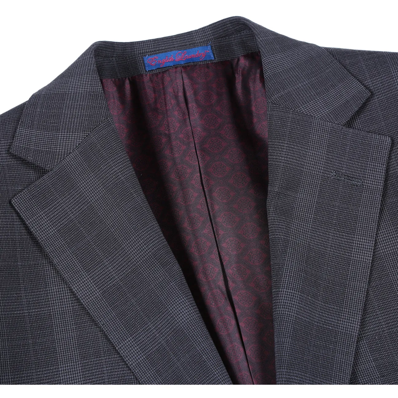 ENGLISH LAUNDRY Charcoal Checked Notch Suit 72-52-095