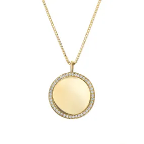 Engravable Disc With Diamonds