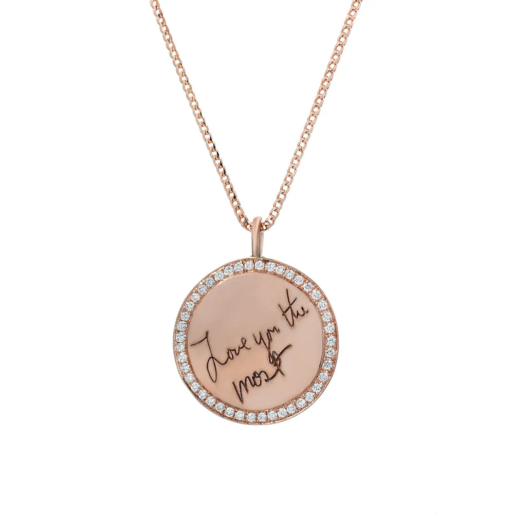 Engravable Disc With Diamonds