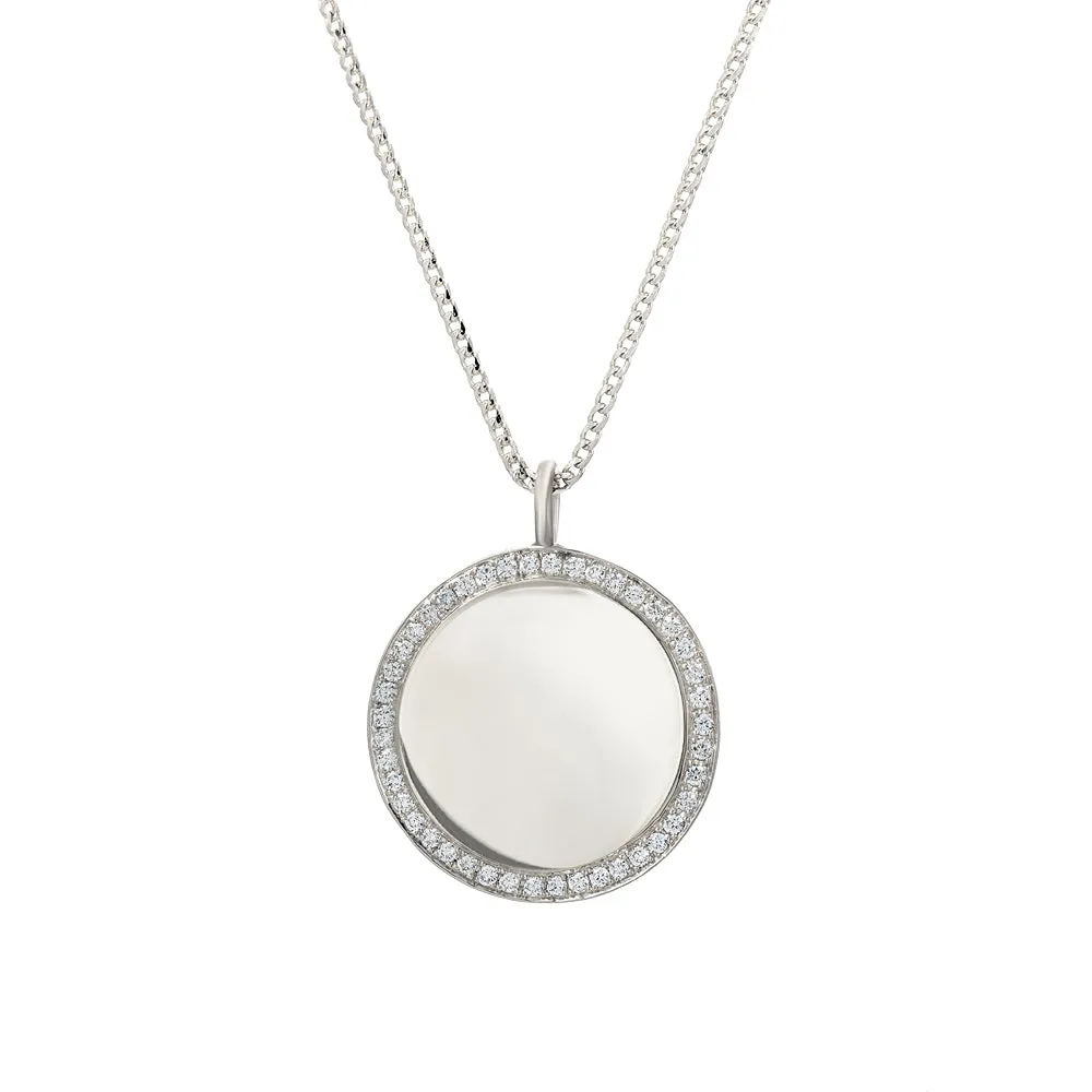 Engravable Disc With Diamonds