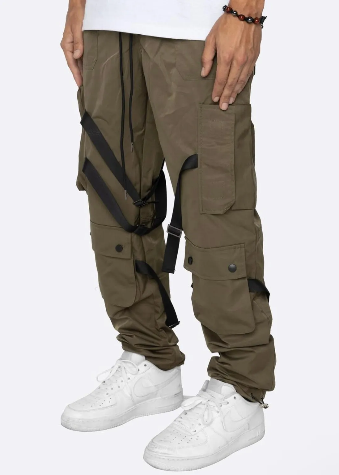 Eptm Tayhwa Olive Strap Cargo Pants