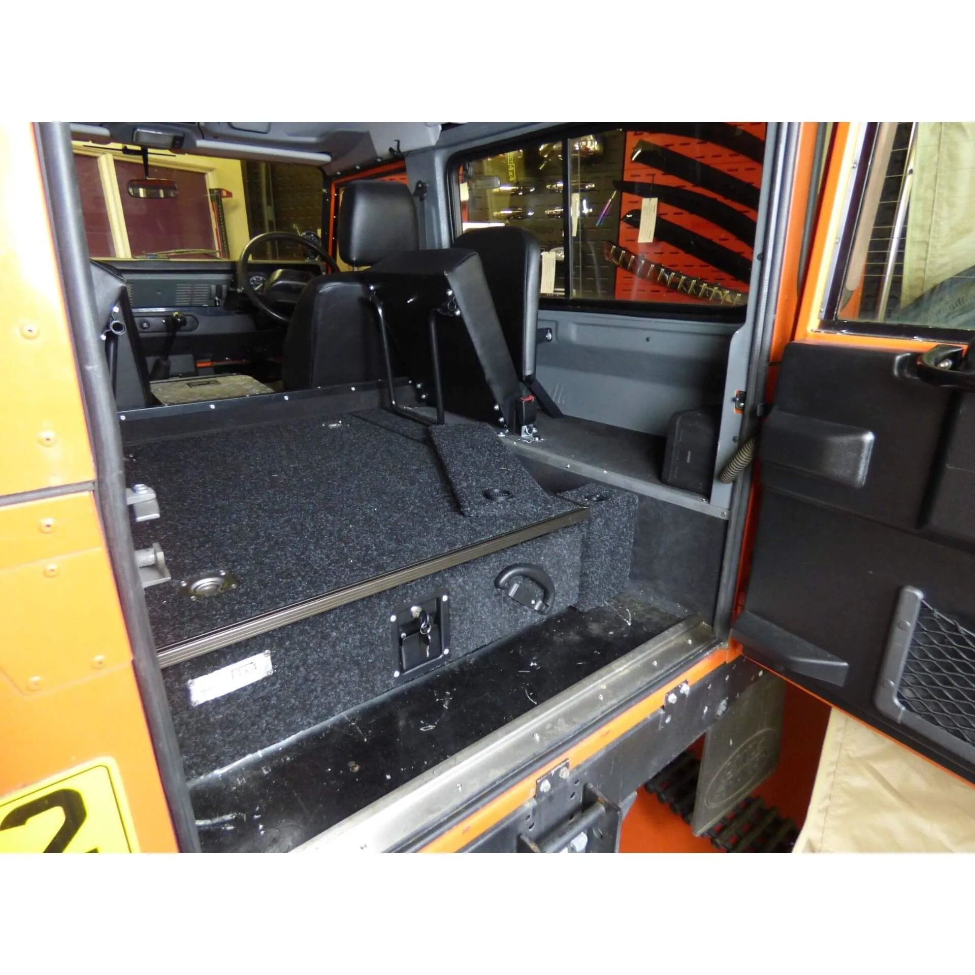 Fixed Carpet Top Single Drawer System   Side Wing for Land Rover Defender 110 71-16