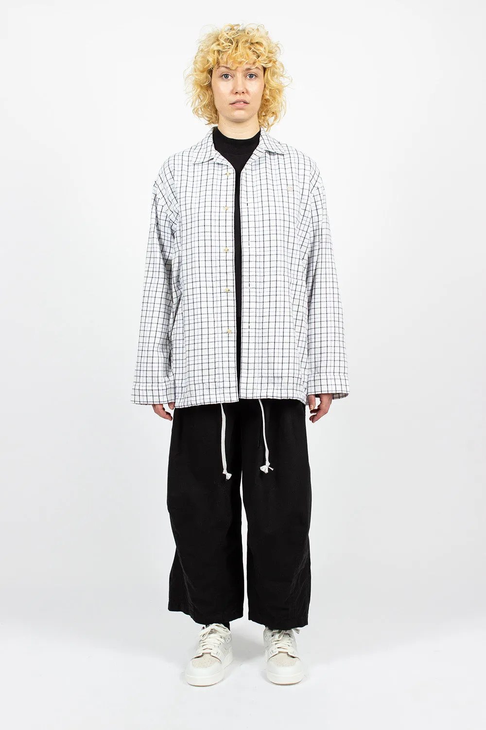 Flannel Overshirt White/Black