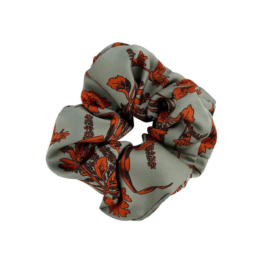 FLORAL SATIN SCRUNCHIES