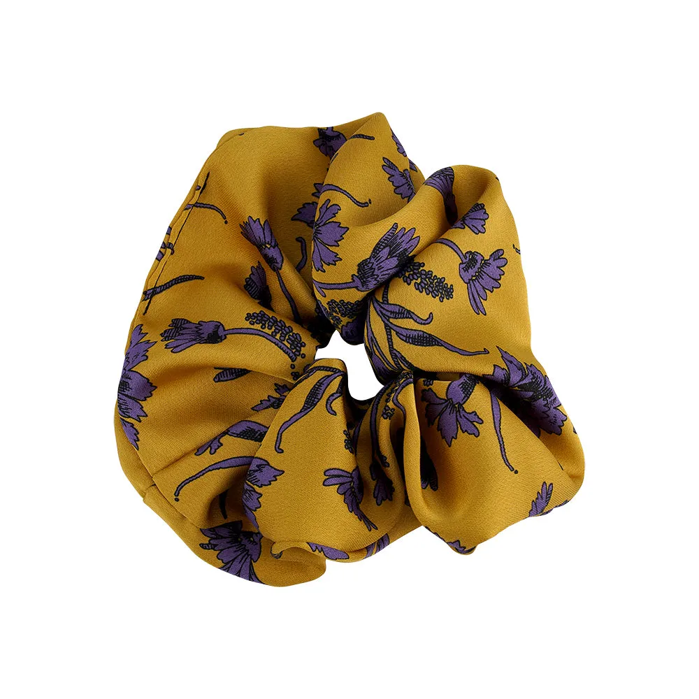 FLORAL SATIN SCRUNCHIES