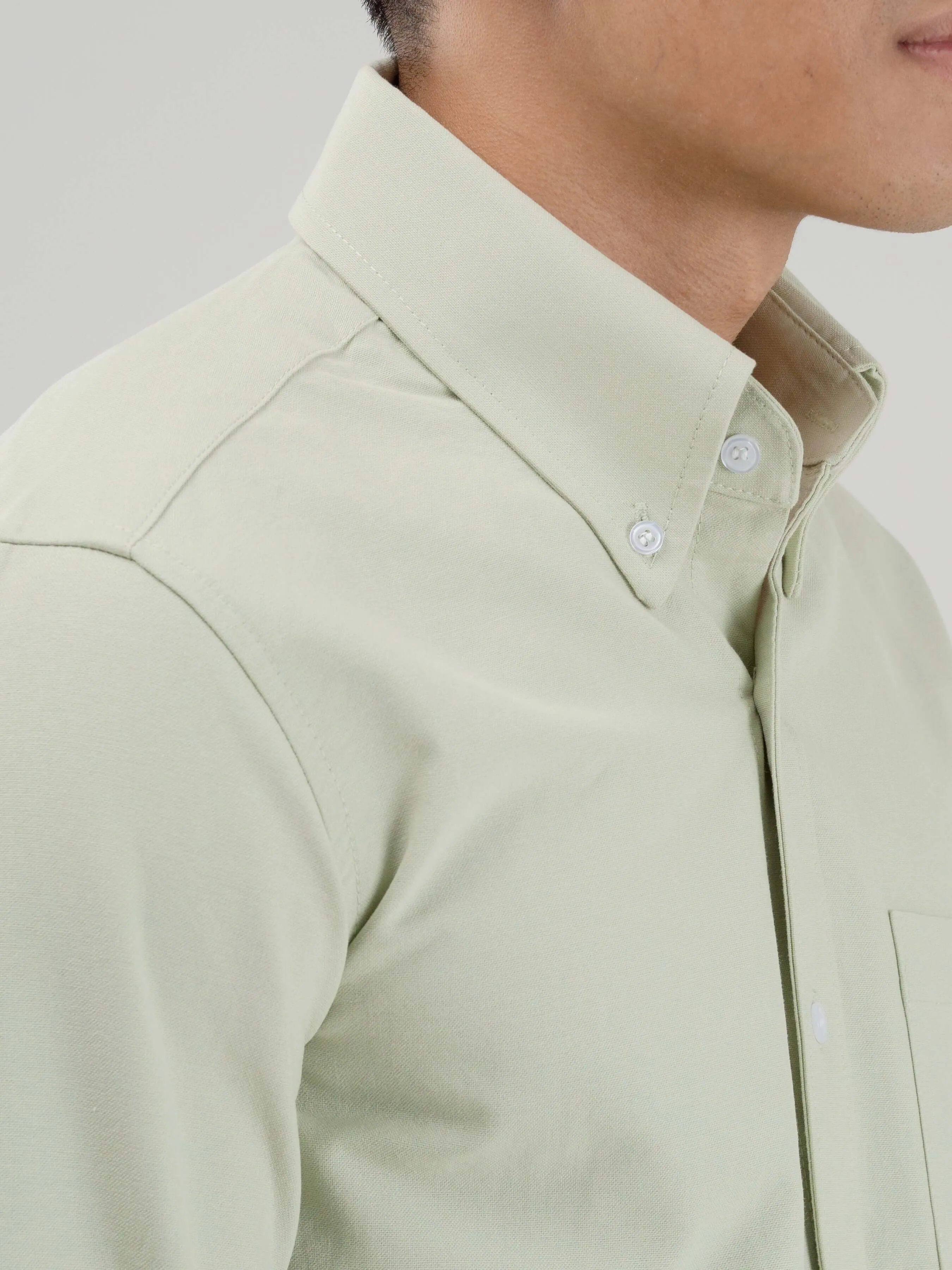 Formal Shirt - Mint Green Oxford Button-Down Collar