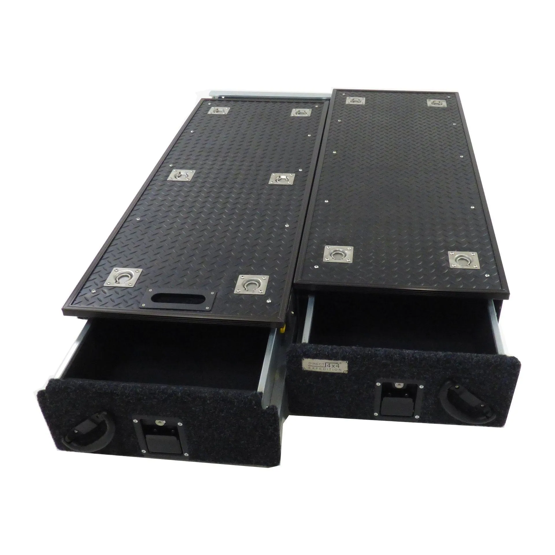 Fridge Slide Rubber Topped Twin Drawer System