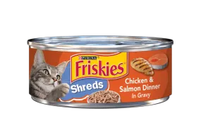 Friskies Savory Shreds Chicken And Salmon Dinner In Gravy Canned Cat Food