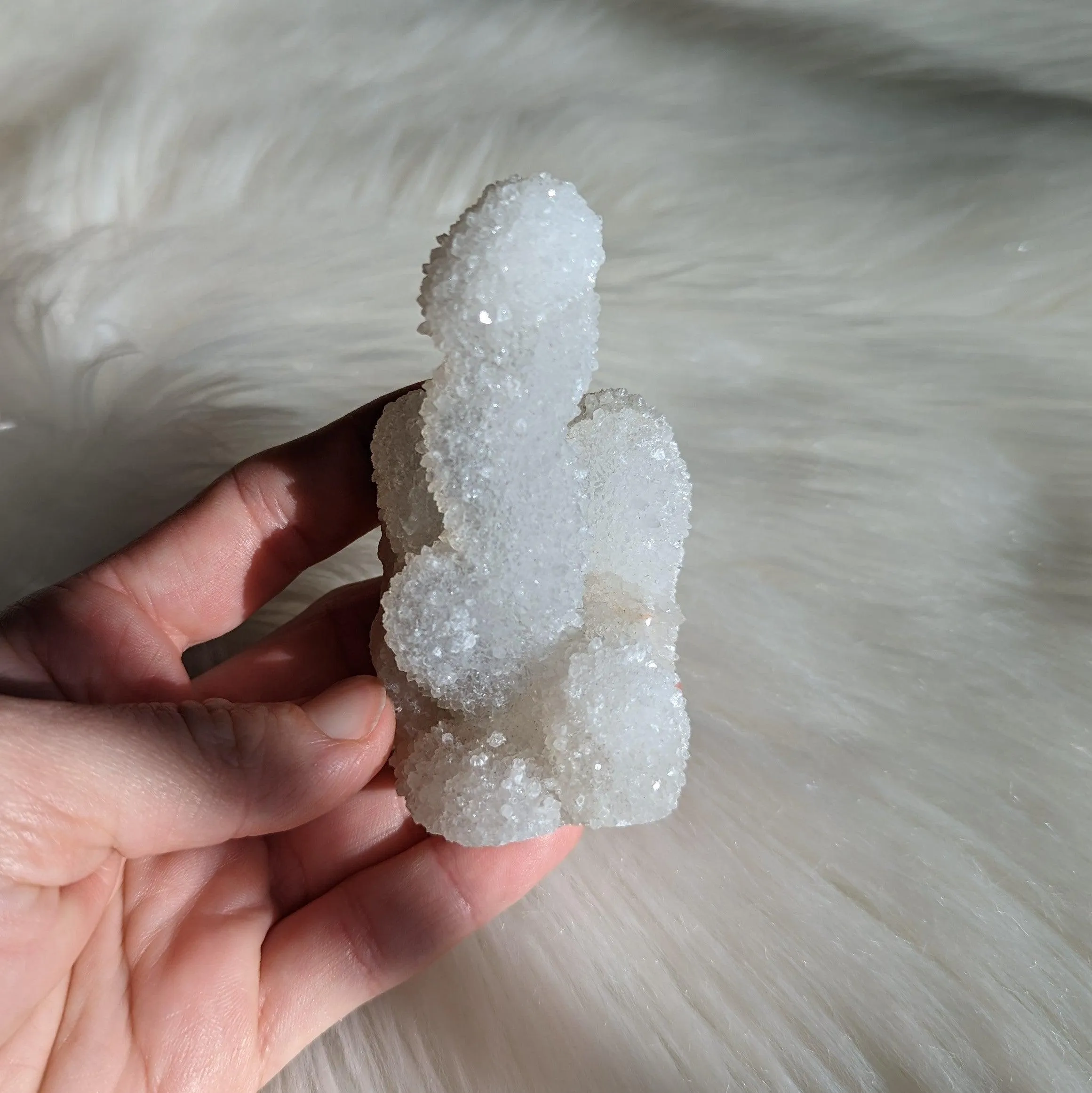 Frosty and Shimmering Chalcedony Stalactite Specimen #2