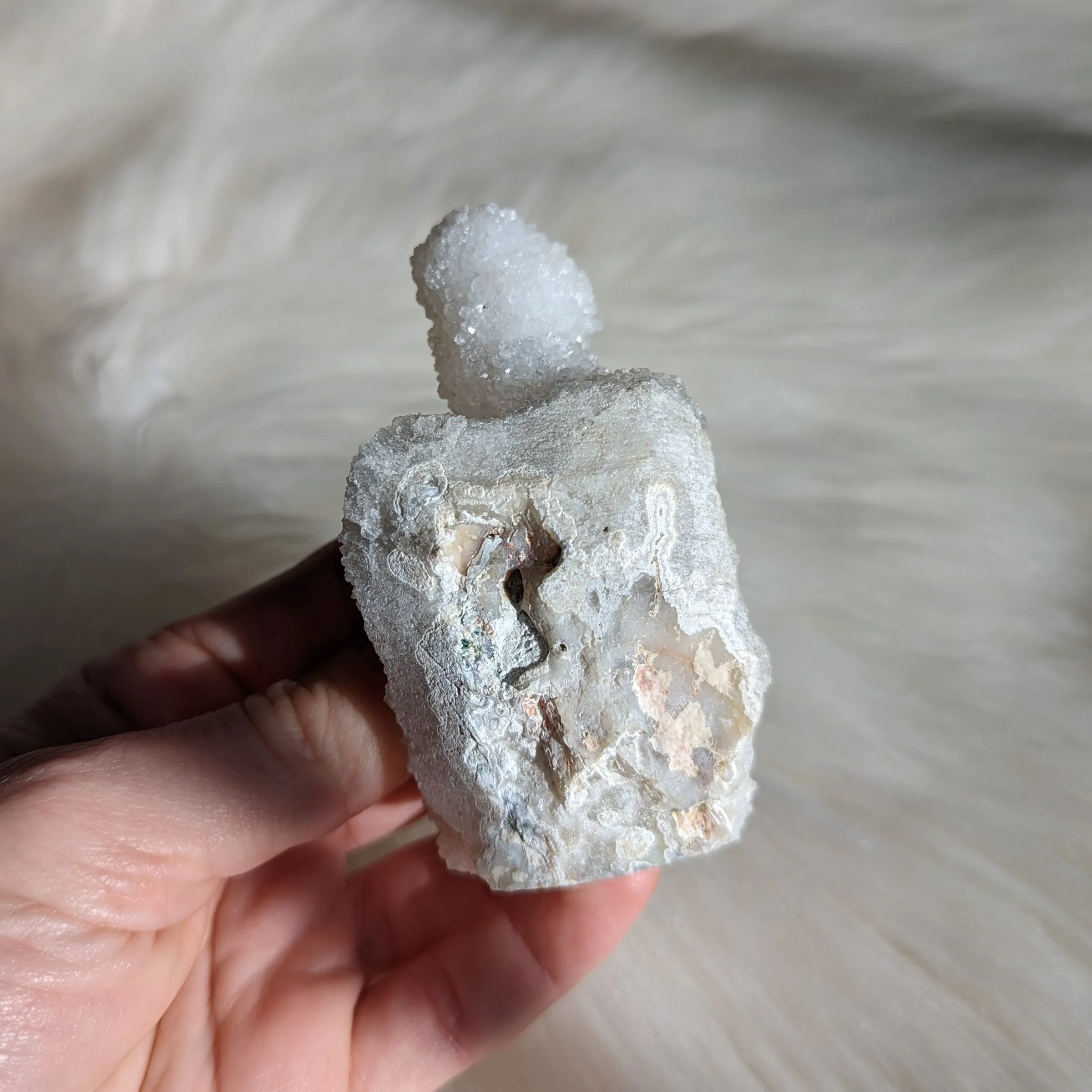 Frosty and Shimmering Chalcedony Stalactite Specimen #2