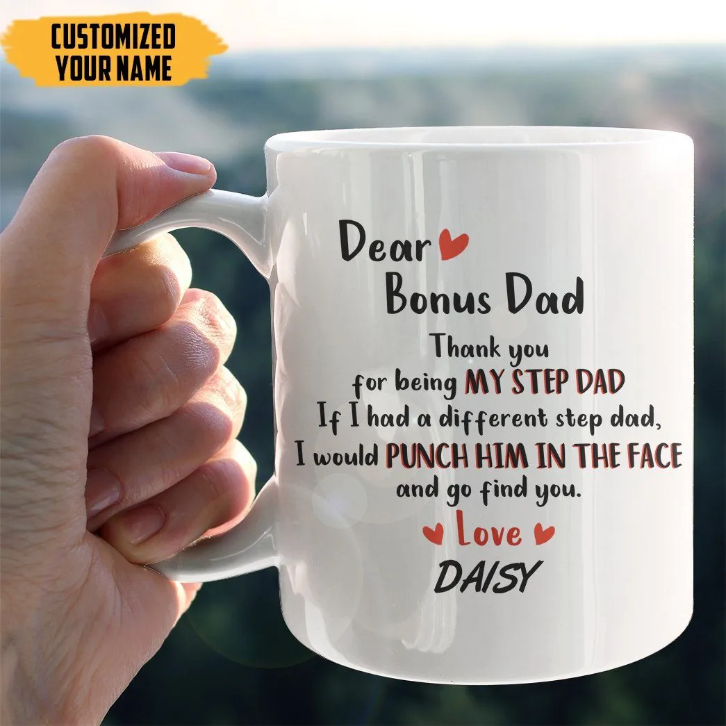 Gearhuman 3D Dear Bonus Dad Fathers Day Gift Custom Name Mug