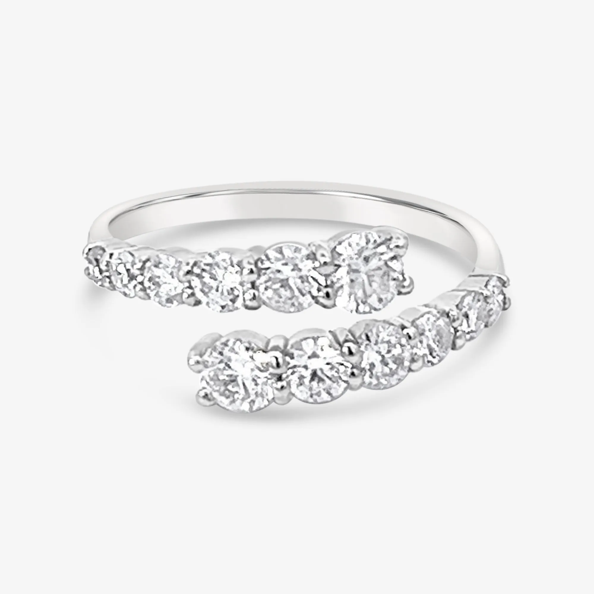 Graduated Diamond Bypass Ring