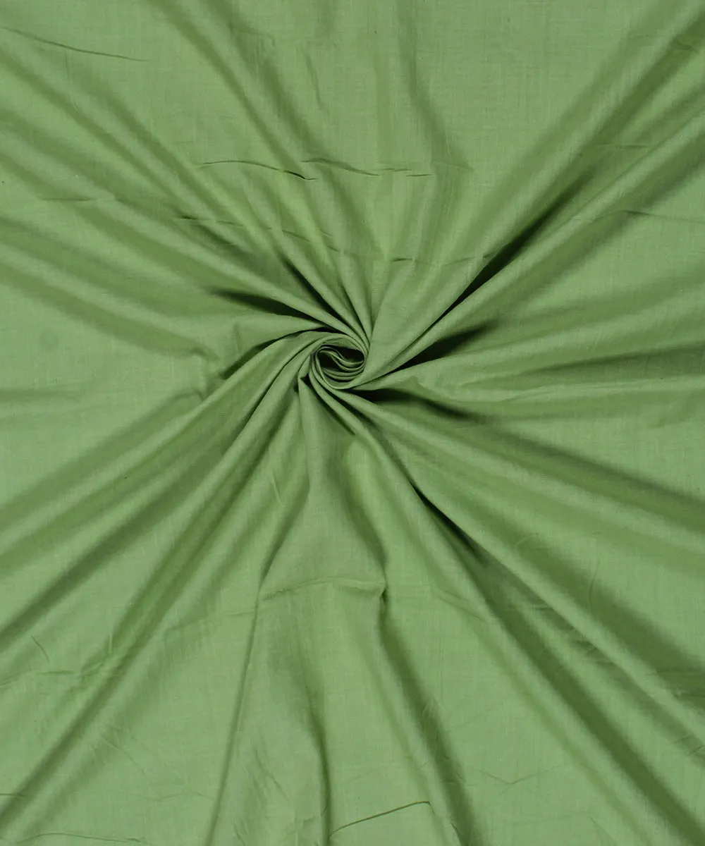 Green handwoven bengal cotton fabric