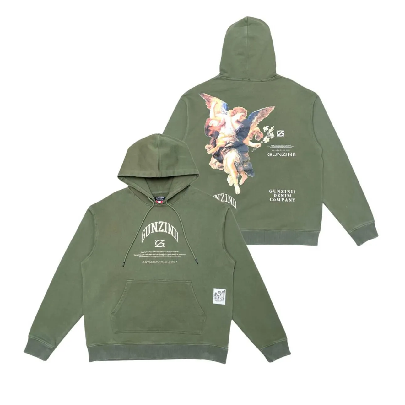 Gunzinii Angel Olive Garment Hoodie