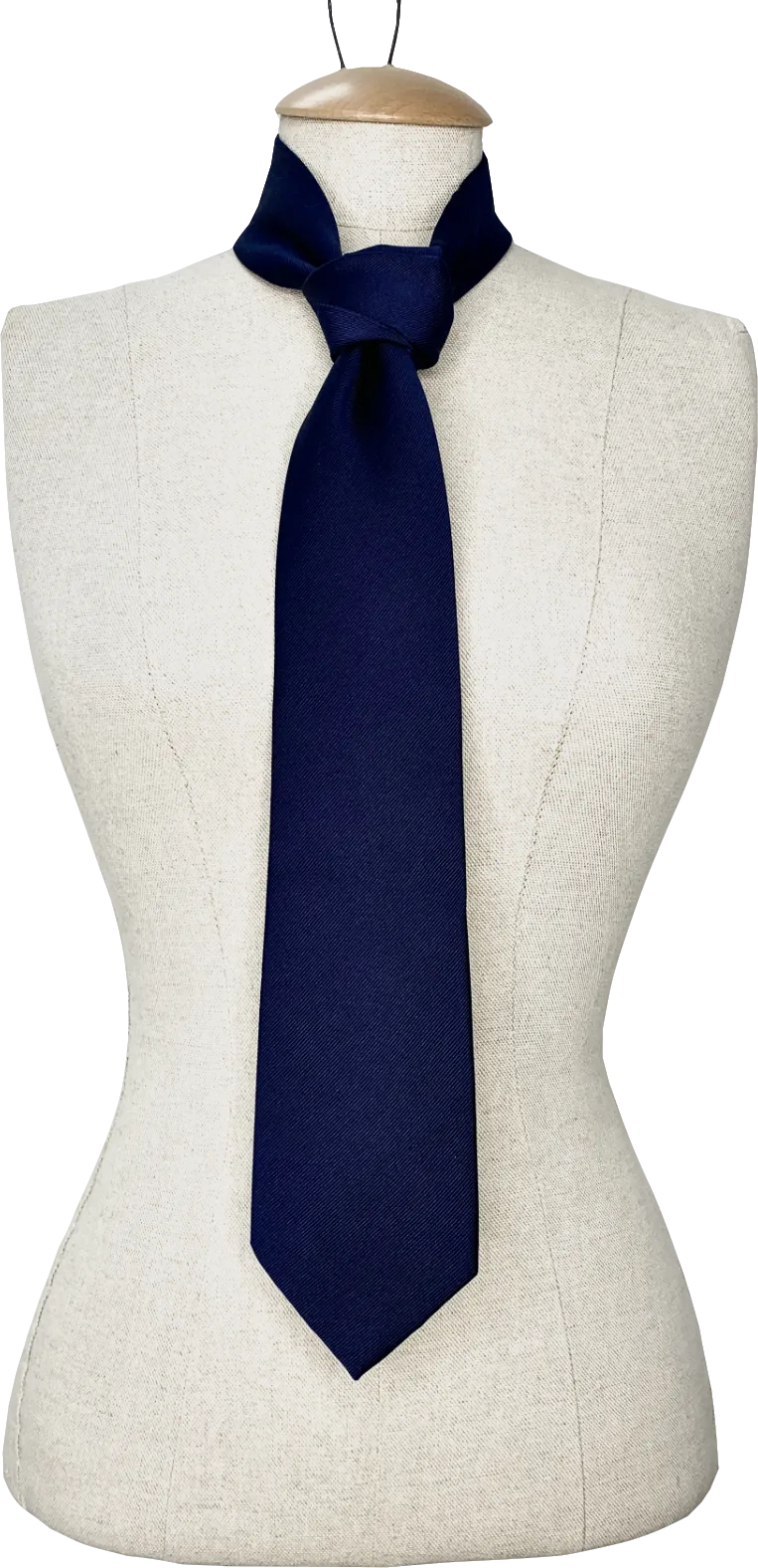 Harvie & Hudson Blue Navy Plain Wool Tie One Size