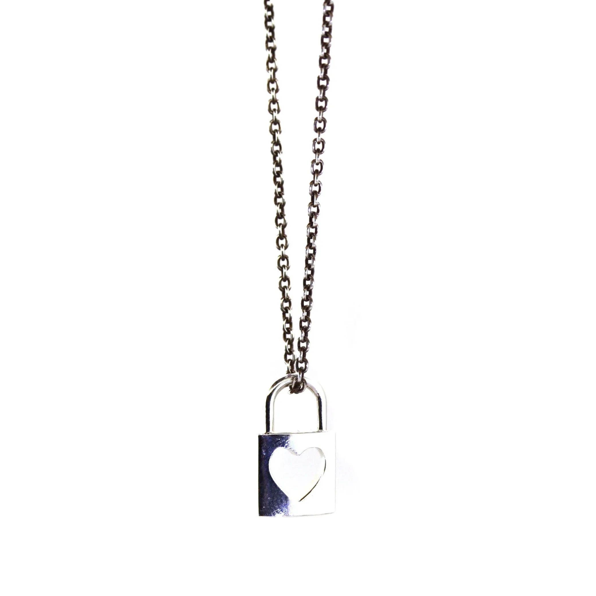 Hollow Heart Lock Necklace