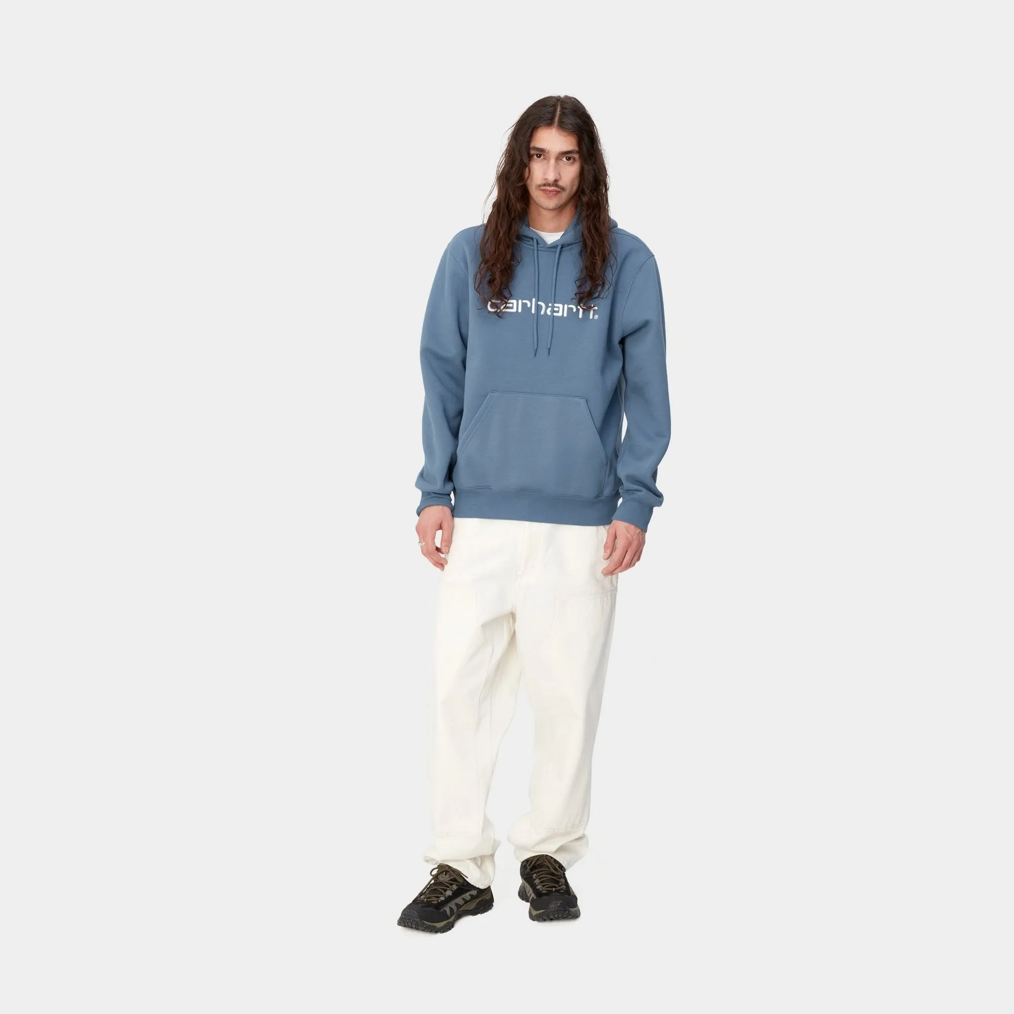 Hooded Carhartt Sweatshirt | Sorrent / White