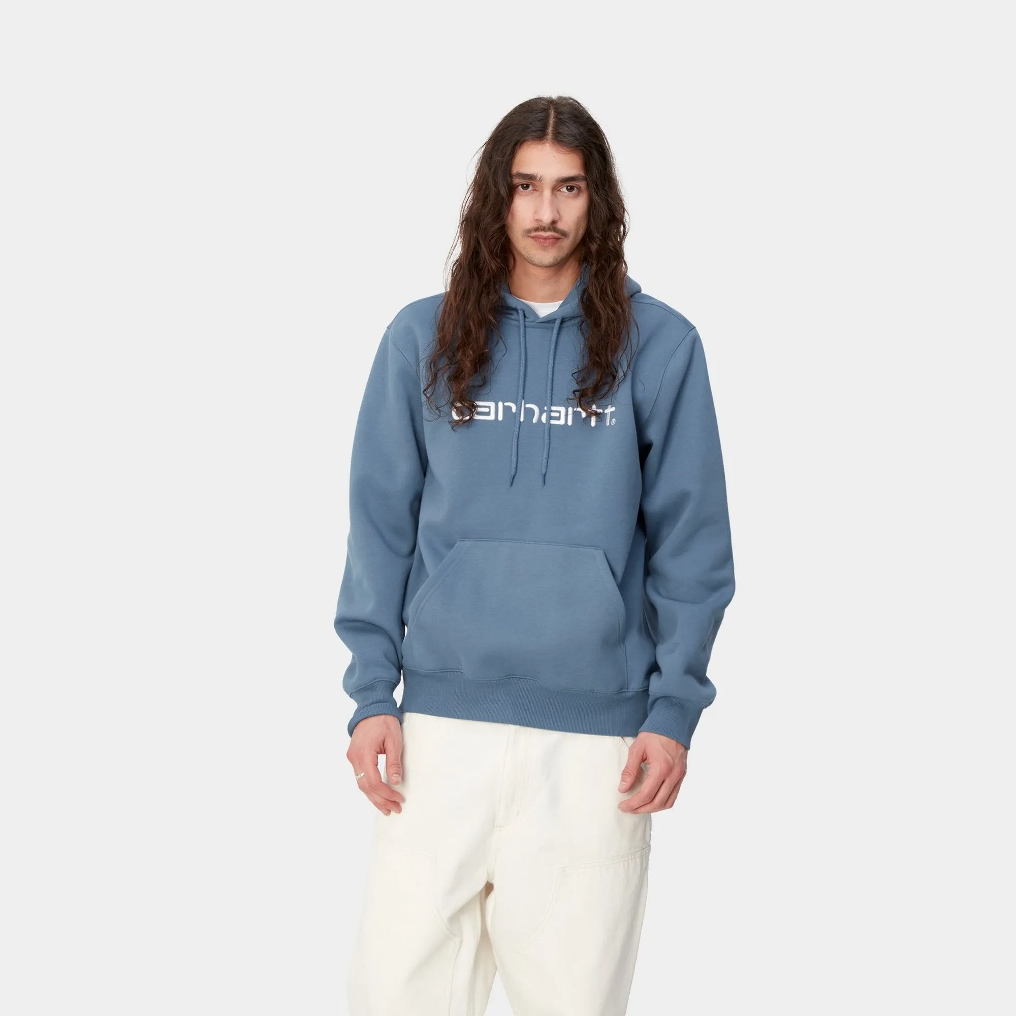 Hooded Carhartt Sweatshirt | Sorrent / White