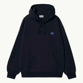 Hooded Heart Patch Sweat - Dark Navy