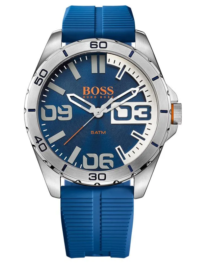 Hugo Boss Orange Mens Berlin Watch - Stainless - Blue Dial & Strap - 50m