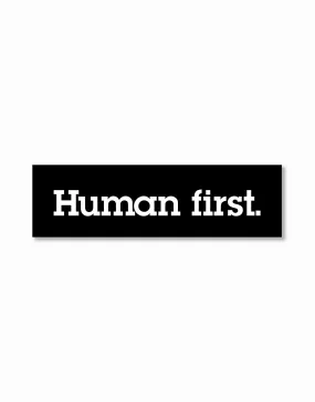 Human First Sticker