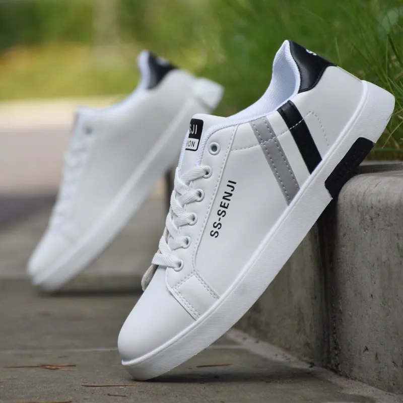 INSTOCK- men's trendy new white Korean style trendy sneakers