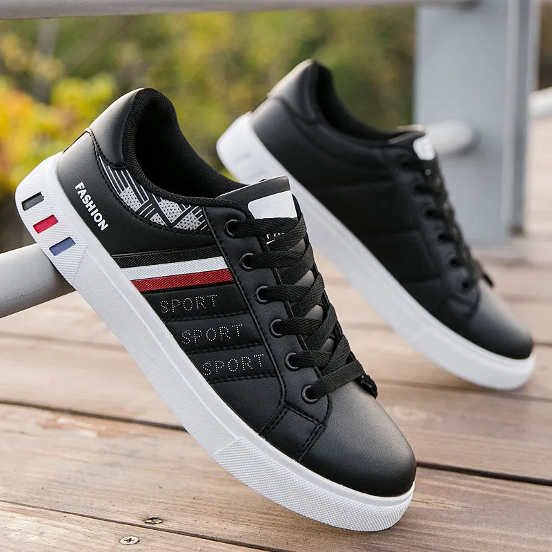 INSTOCK- men's trendy new white Korean style trendy sneakers